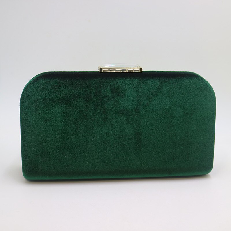 Nuphia velour hard case box clutch aftenposer og aften clutch tasker til festfest aften grøn/lilla/marineblå/rød: Grøn