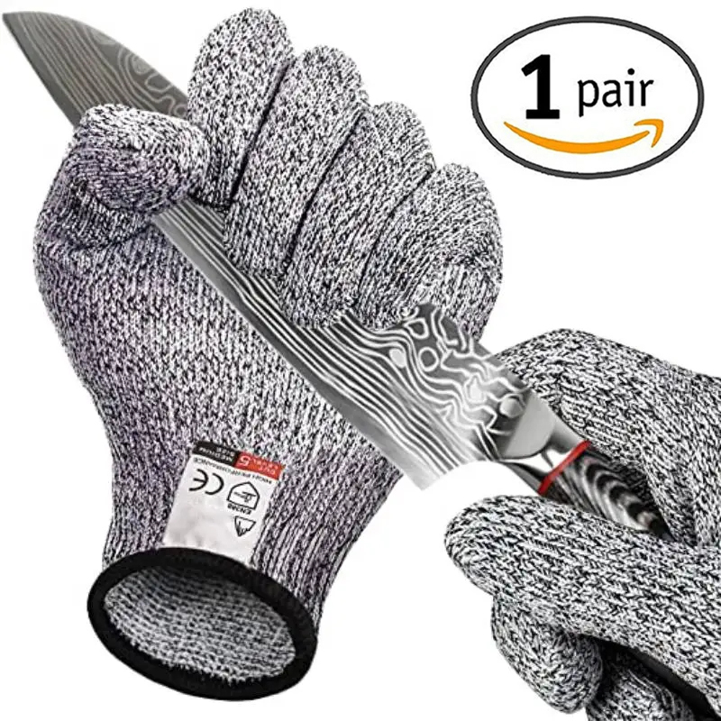 Schnittfeste Handschuhe, Sicherheitsschneidhandschuhe in Lebensmittelqualität, Schutzzubehör der Stufe 5, Gartenarbeit, Gartenarbeit, Arbeitsschutzhandschuh