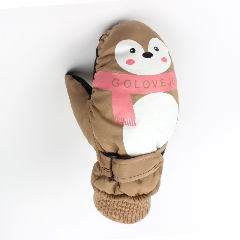 LOEPENLE Winterhandschoenen voor kinderen, skihandschoenen, waterdicht, cartoondesign, roze, voor meisjes en jongens, leeftijd 6-12 jaar LOEPENLE Winterhandschoenen voor kinderen, skihandschoenen, waterdicht, cartoondesign, roze, voor meisjes en jongens, leeftijd 6-12 jaar