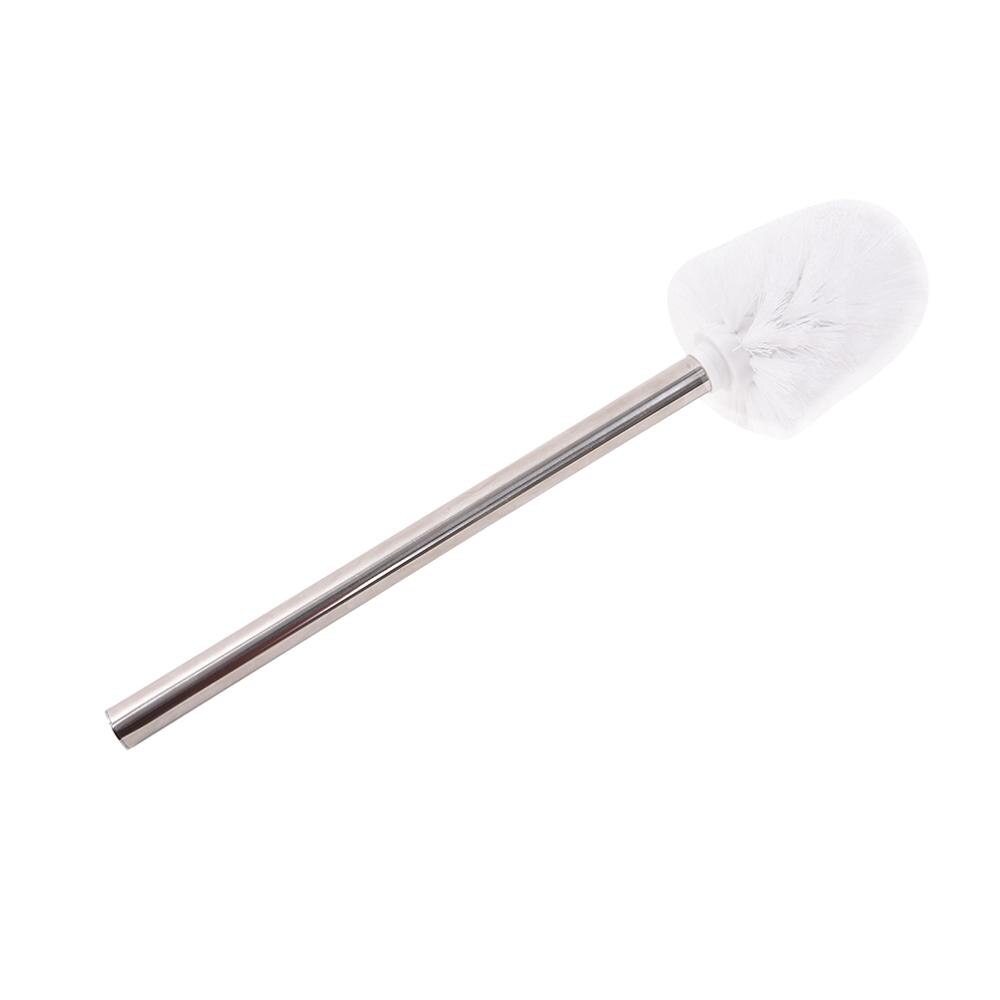 Substituição de aço inoxidável preto wc banheiro escova cabeça suportes limpeza ferramentas limpeza alta qualidade: WHITE