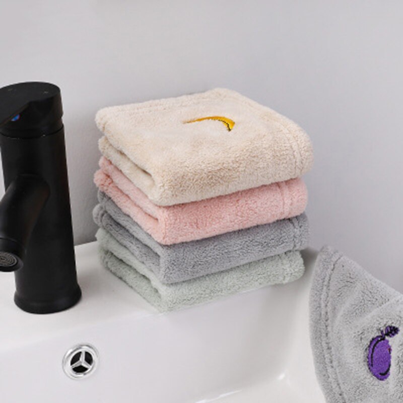 1Pc Coral Fluwelen Fruit Handdoeken Badkamer Opknoping Handdoeken 25*25 Cm Niet-pluizende Reinigingsdoekje Cleaner keuken Absorberende Vaatdoek