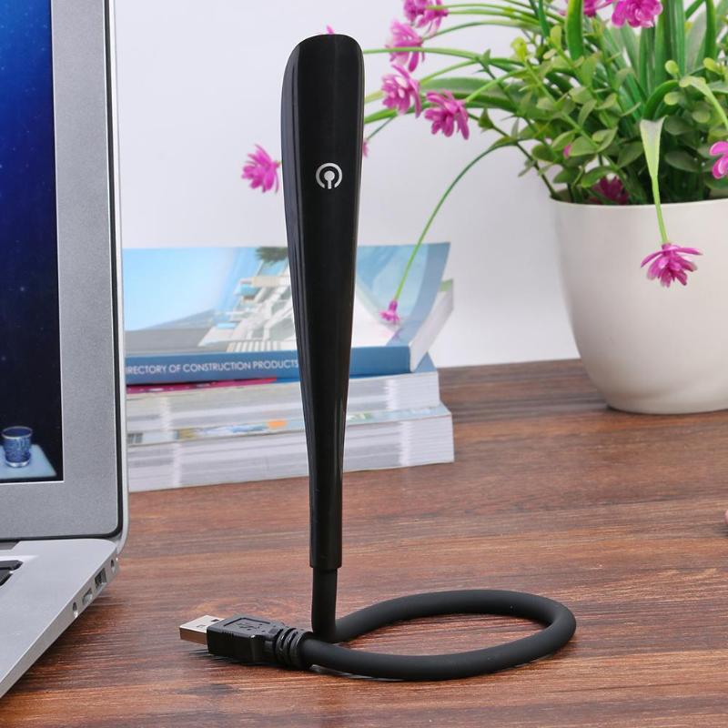 14 LED Bulbs Tube Mini USB Lamp Reading Light for Laptop Desktop PC (Black)