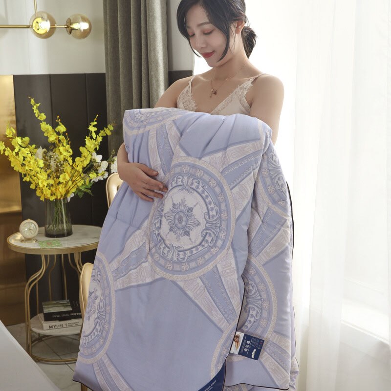 Trapunte in seta di gelso per la casa in 10 stili inserto per piumino matrimoniale trapunta per letto trapuntata copriletto leggero per coperta morbida per tutte le stagioni: Lavanda