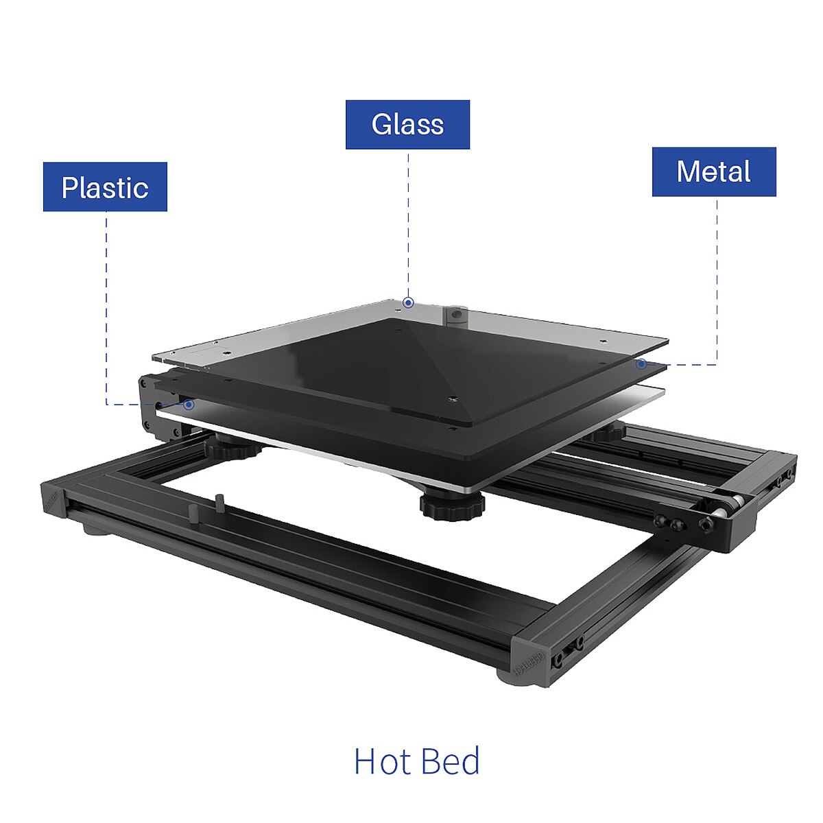 GEEETECH – pièces d&#39;imprimante 3D, capteur de nivellement automatique, 3D Touch V3.2 Pro, haute précision, 4 jeux d&#39;écrous de nivellement en alliage d&#39;aluminium avec 2 câbles