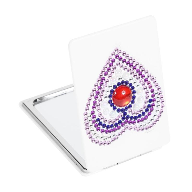 5D bricolage diamant peinture miroir Mini poche femmes fille maquillage miroir papillon strass diamant broderie miroirs: 11