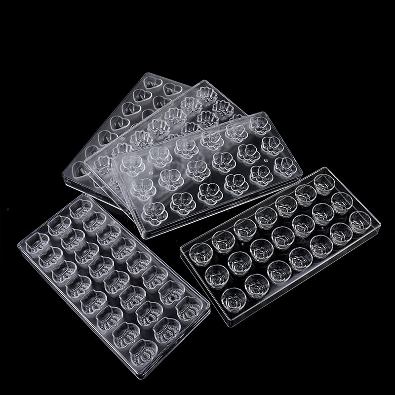 3D Polycarbonaat Chocolade Mallen Chocolade Candy Bars Mallen Lade Polycarbonaat Plastic Vorm Bloemen Bakken Gebak Bakkerij Gereedschap