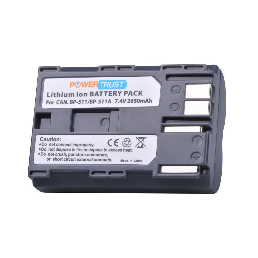 BP-511 BP-511A 2650mAh Camera Battery BP511 BP 511 For Canon EOS 40D 300D 5D 20D 30D 50D 10D D60 G6 BP 511A