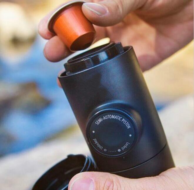 Handleiding Koffiezetapparaat Hand Druk Draagbare capsules koffie machine voor Nespresso Capsules