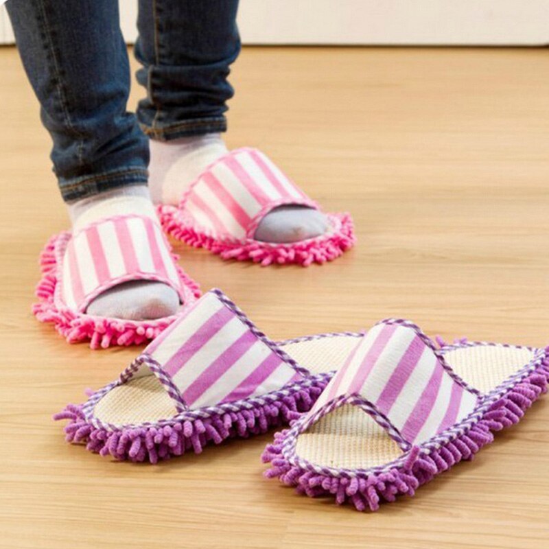 Unisex lavable polvo zapatillas mopa zapatos microfibra limpieza casa zapatillas mopa multifuncional limpieza de suelo zapatos cubierta