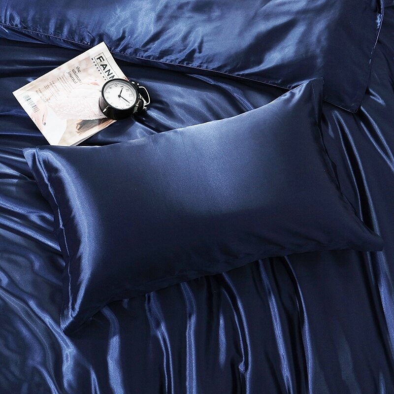 soft white pillow case 48x74cm satin pillowcase for hair Silk Pillow cover Home decoration