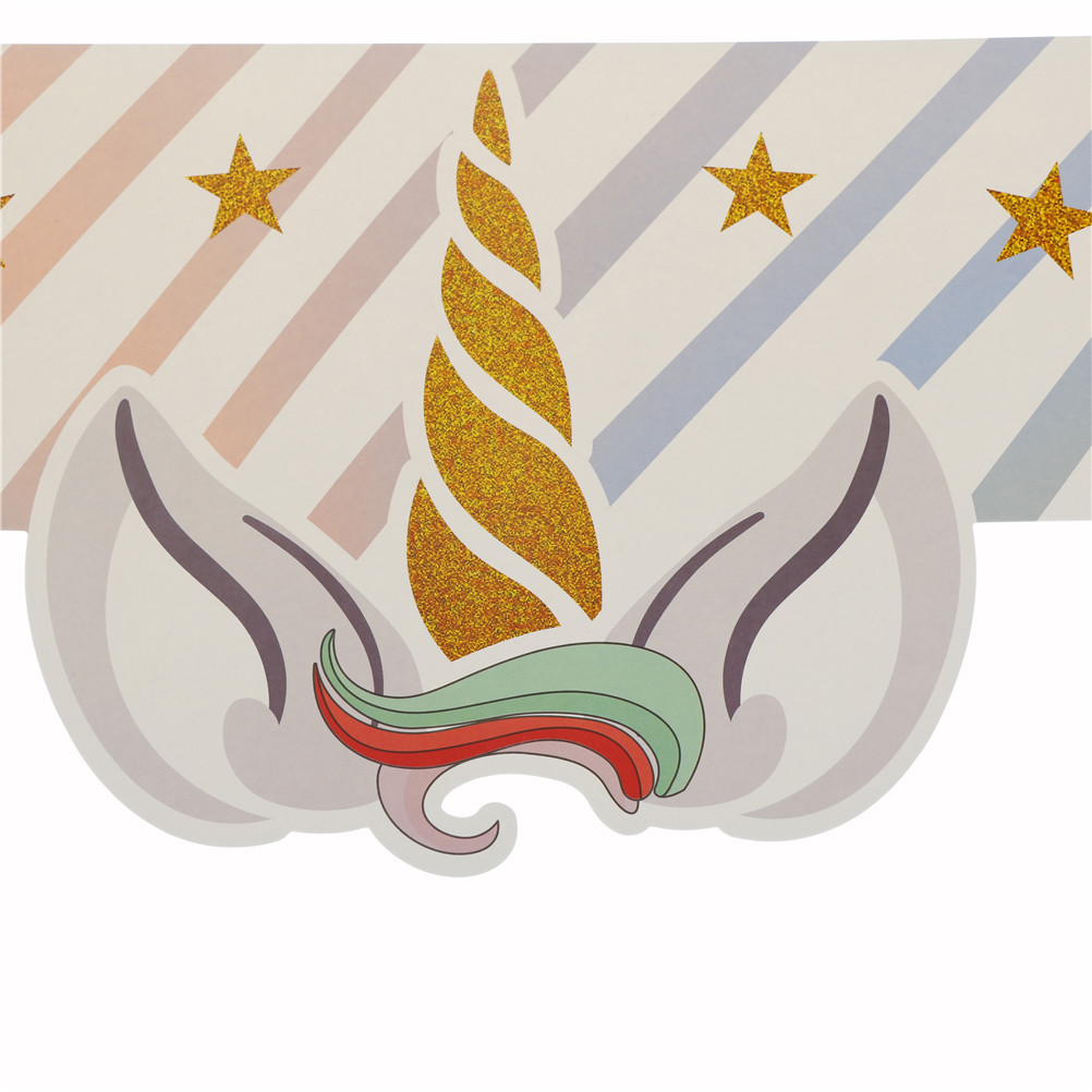 Unicorn Party Baby Shower Birthday Adult Kids Decor Supplies Kawaii Unicorn Photo Booth Picture Frame Props