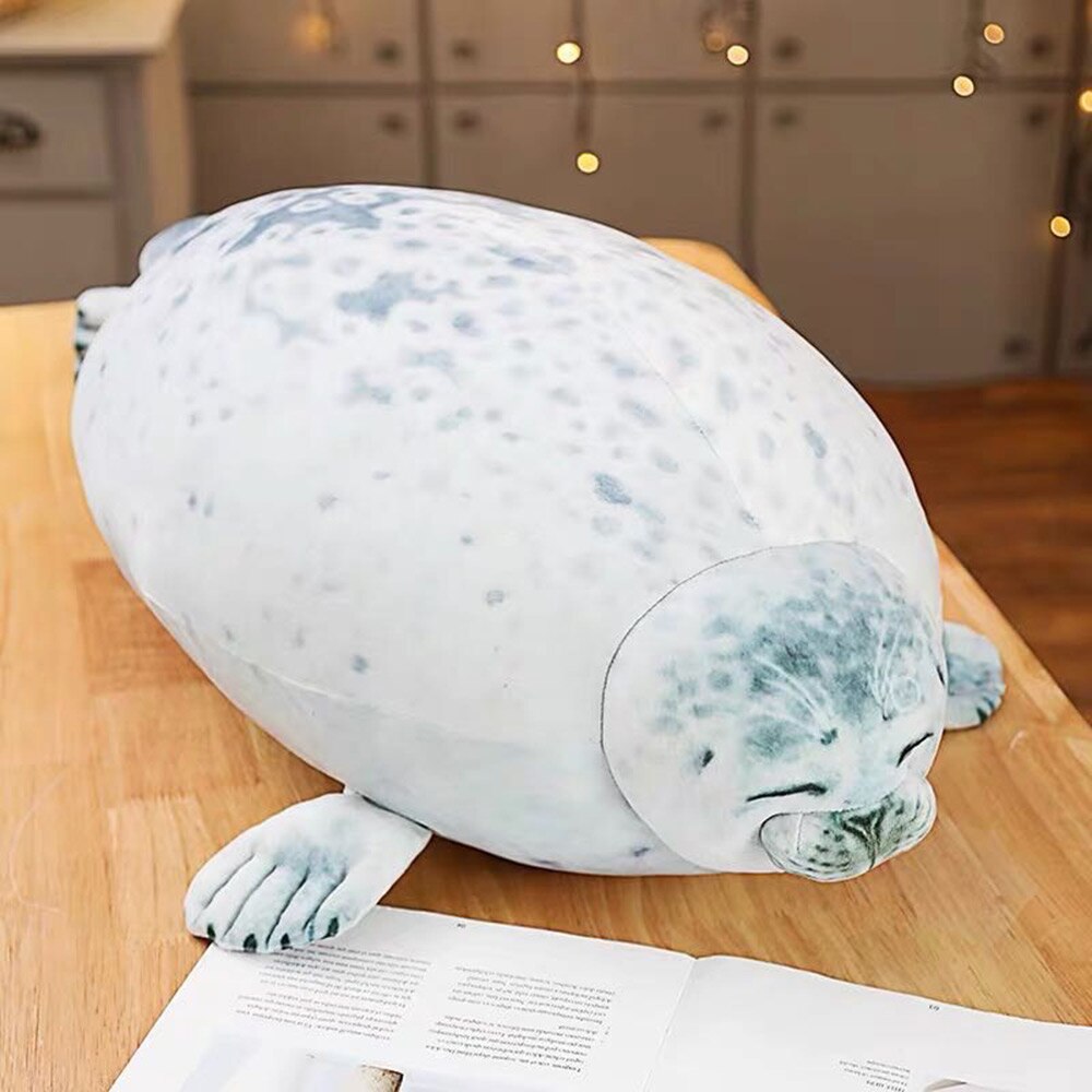 IKAUOIE 60cm Super Soft Osaka Seal Pillow Plush Toy Aquarium Sea Animal Pillow Doll Special For Children