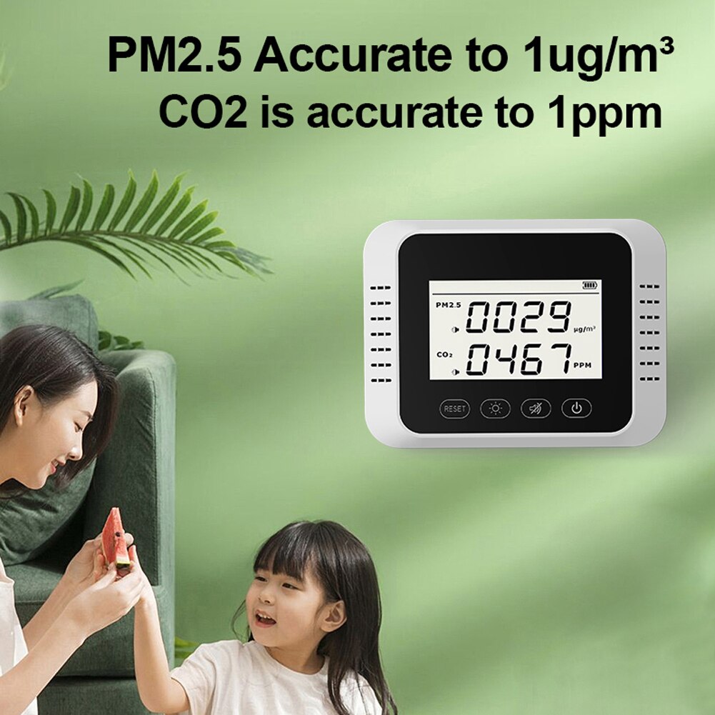 Draagbare CO2 Meter Digitale CO2 Sensor Multifunctionele Formaldehyde Tester Lucht Monitor Air Analyzer Kooldioxide Sensor