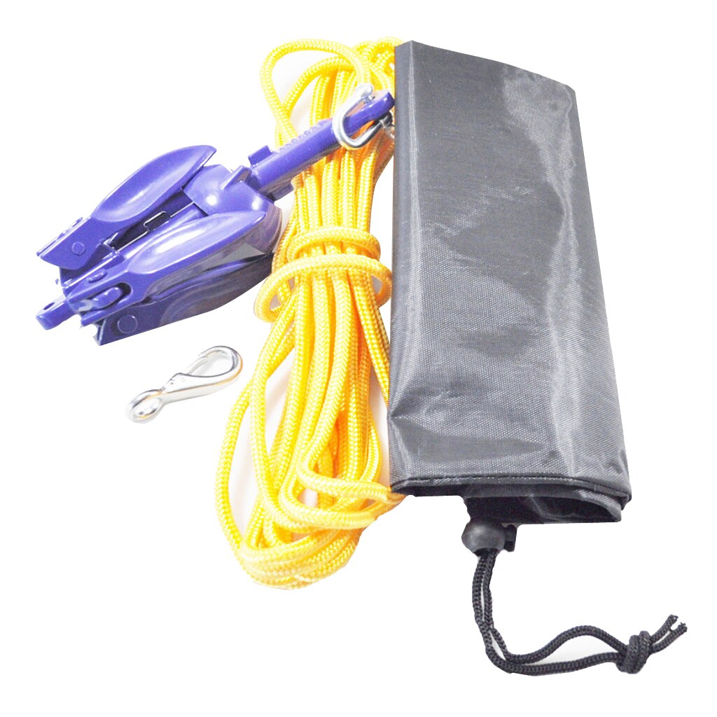 Folding Anchor Small Boat Anchor Marine Rope Kit for Kayak Canoe Boat Marine Sailboat