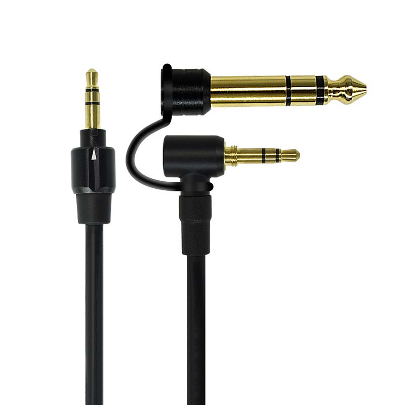 Adecuado para Beats by dr.dre Pro Detox cable de auriculares cable de extensión de resorte de interfaz de 3,5 mm con adaptador de 6,5 mm