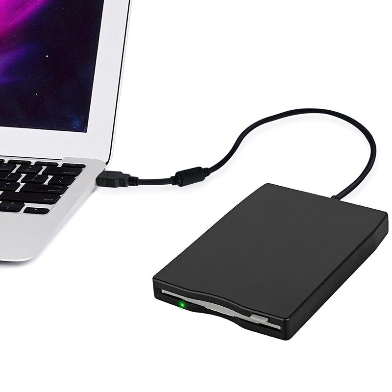 USB Floppy Drive 3.5inch USB External Floppy Disk Drive Portable 1.44 MB FDD USB Drive Plug and Play for PC Windows 10 7 8 Windo