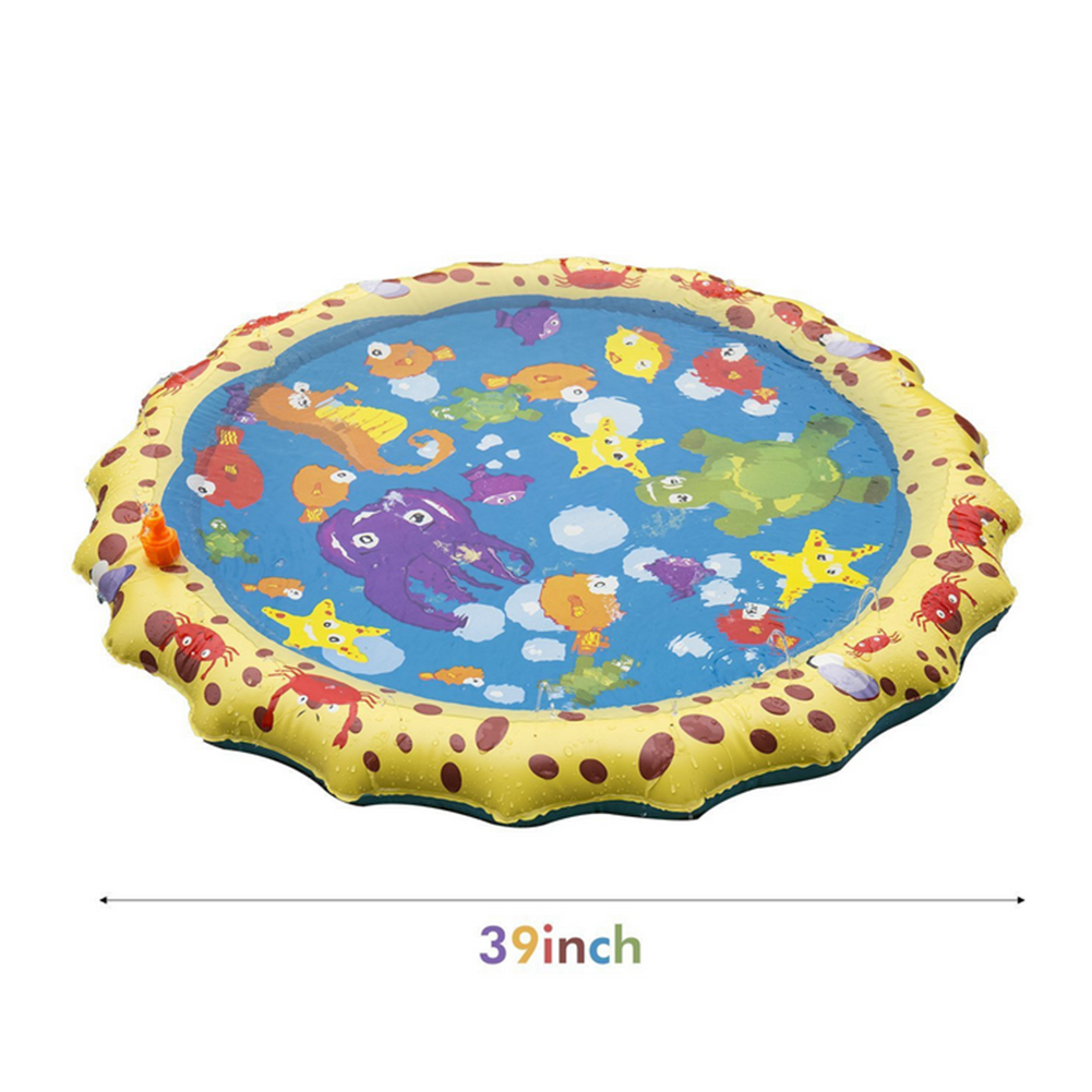 Kinderen Spelen Water Mat Games Strand Pad Kids Outdoor Waternevel Strand Mat Gazon Opblaasbare Plezier Sprinkler Kussen Speelgoed Kussen: 100x100cm