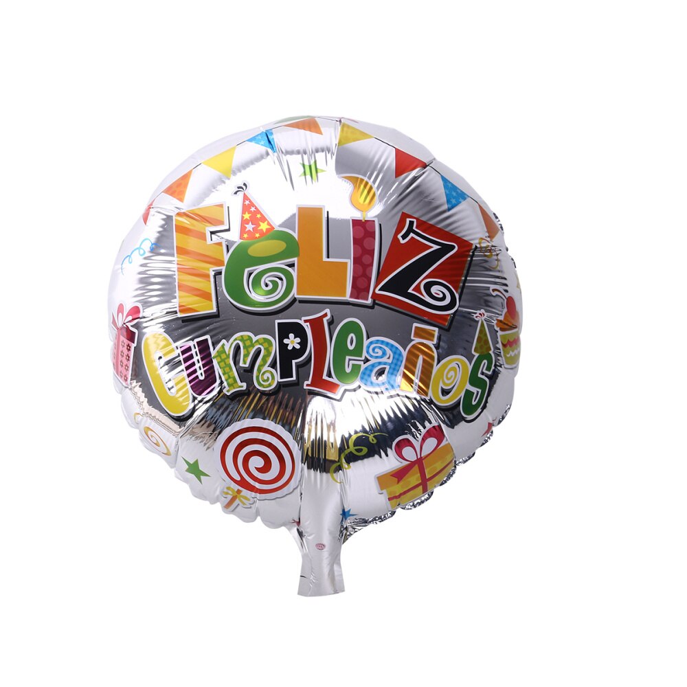 18 Inch Round Shape Spanish Happy Birthday Foil Balloon Party Mylar Balloons for Birthday Party Decoration (1): 2