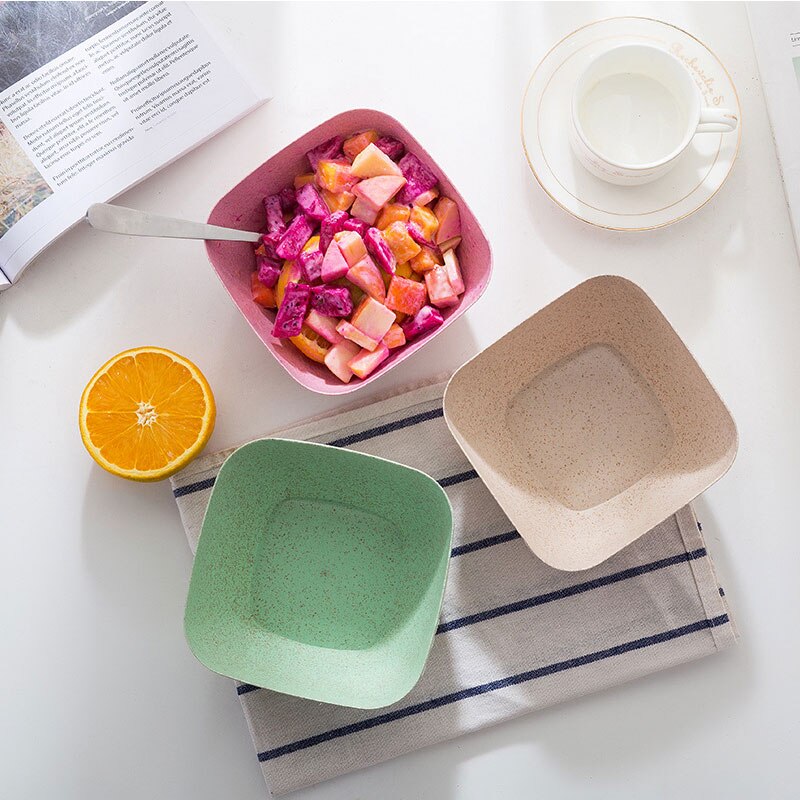 Salad Plate Fruit Tableware Watermelon Apple Bowl Spoon Children Rice Dessert Snack Bowl Household Tableware