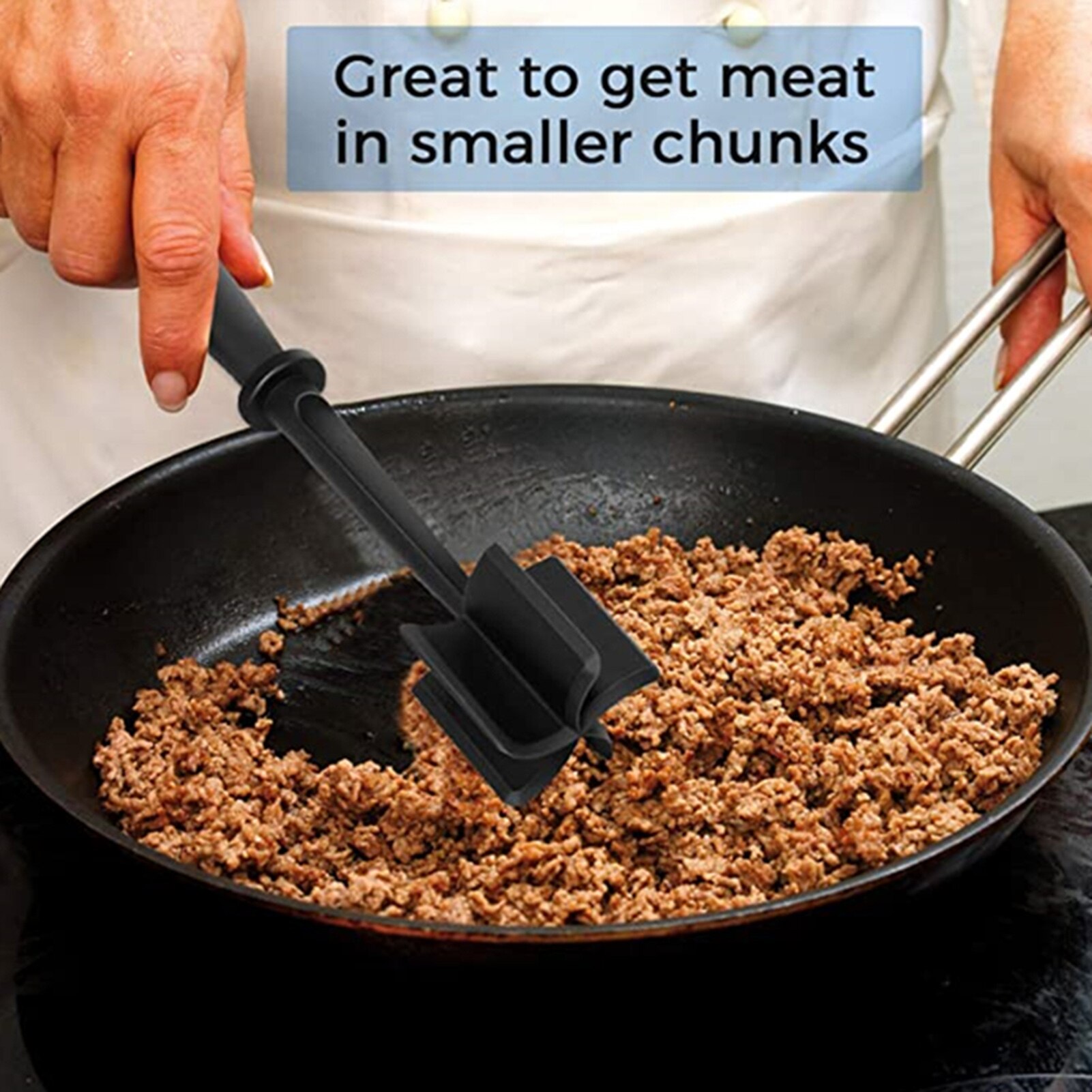 5-blade High-Temp Hamburger Meat Chopper Durable Multifunctional Masher Cooking Spatula Fruits Vegetables Salad Mixing Tool