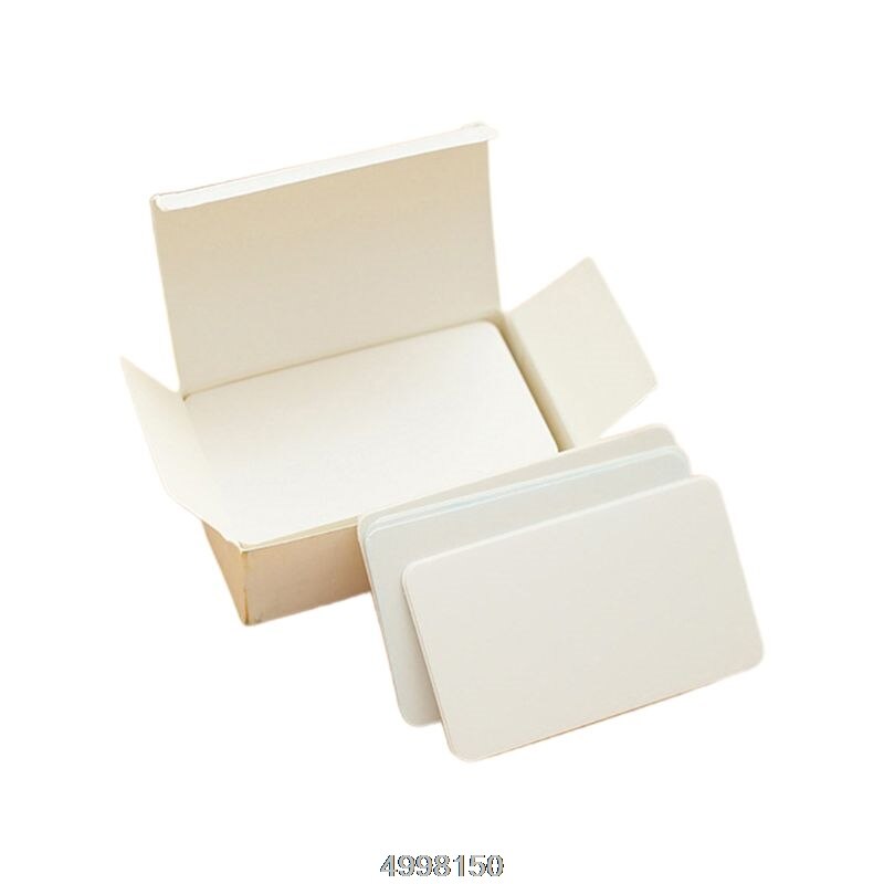 100 Memory Cards Blank DIY Graffiti Blue Word Cards Net Small Memo Pad Blocks Memorandum Note Blank Word Cards: 8YY800704-WT