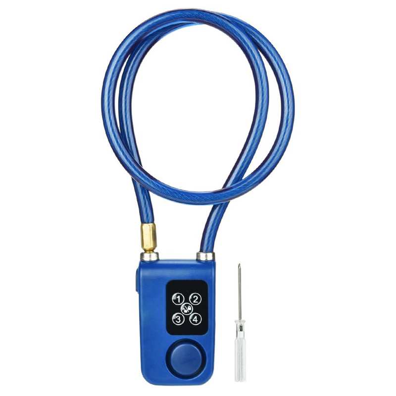 Y787 Smart Alarm Lock Anti-Diefstal Kettingslot Voor Fiets Gate App Controle Blauw Alarm Lock Anti-Diefstal kettingslot