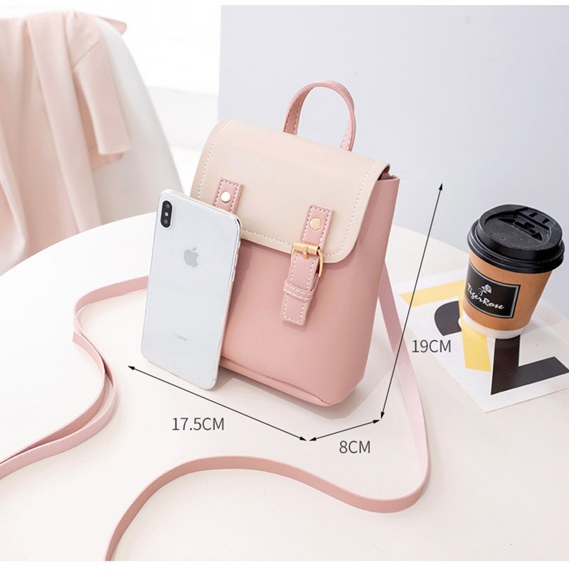 Kleine vrouwen rugzakken multifunctionele vrouwelijke mini rugzak pu lederen schoudertas mode dames crossbody tassen voor tienermeisjes