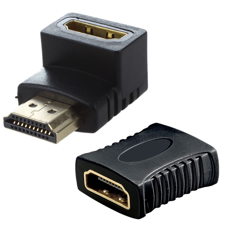 Koppeling, vrouwelijke/Vrouwelijke HDMI & Video AV Adapter HDMI Man-vrouw Elleboog Met EEN Haakse 90 Graden