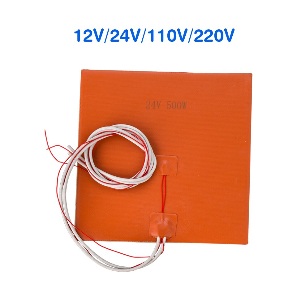 220/300x300/310/235/400mm Silicone Heated Pad Heater Mat For 3D Printer Heating Pads Waterproof Bed Heat Preservation Mat