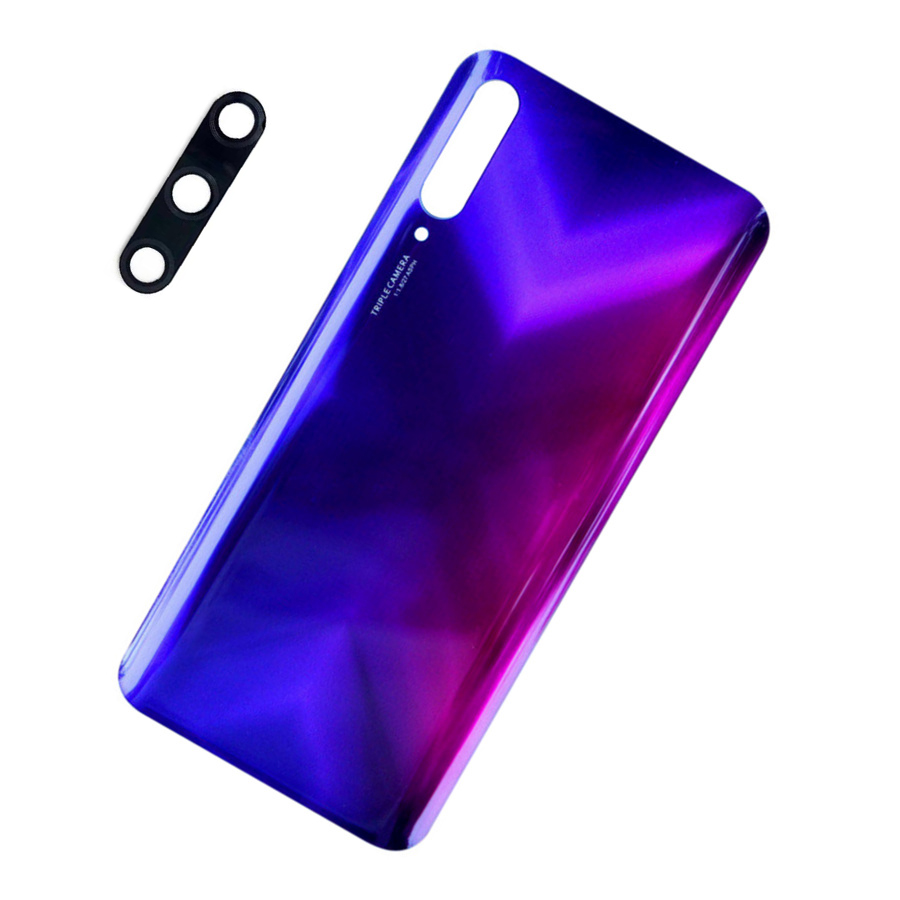 Zurück Glas Abdeckung Für 6.59 "Huawei Y9S Batterie Abdeckung P Clever Profi Hinten Tür Gehäbenutzen fallen Tafel Mit kamera Objektiv Ersatz: Violett mit Linse