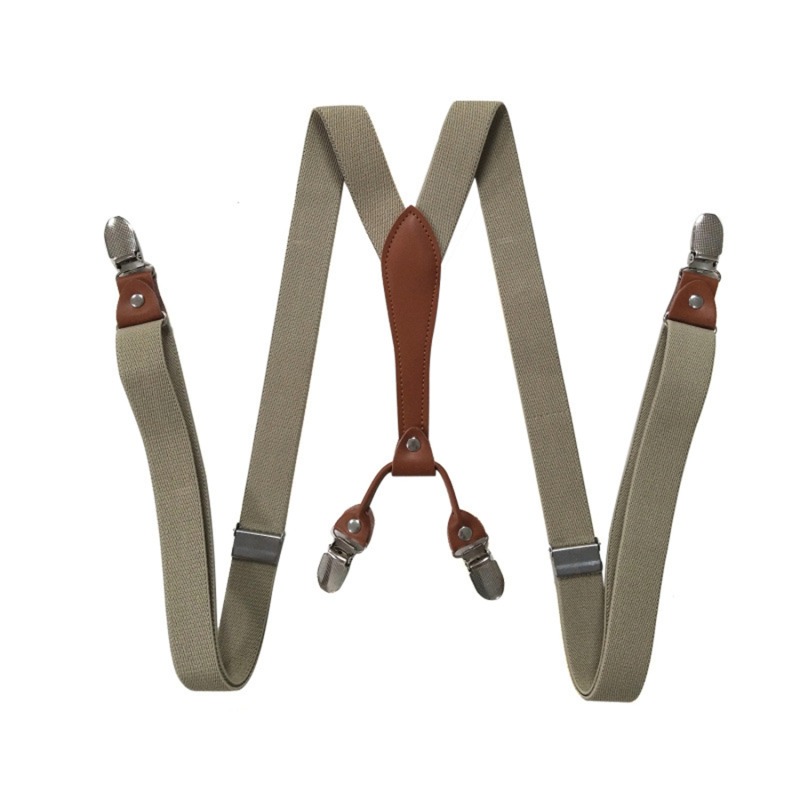 35/25/20mm Brede Mannen Bretels Hoge Elastische Verstelbare 4 Sterke Clips Jarretel Zware X terug Broek Bretels: Rood