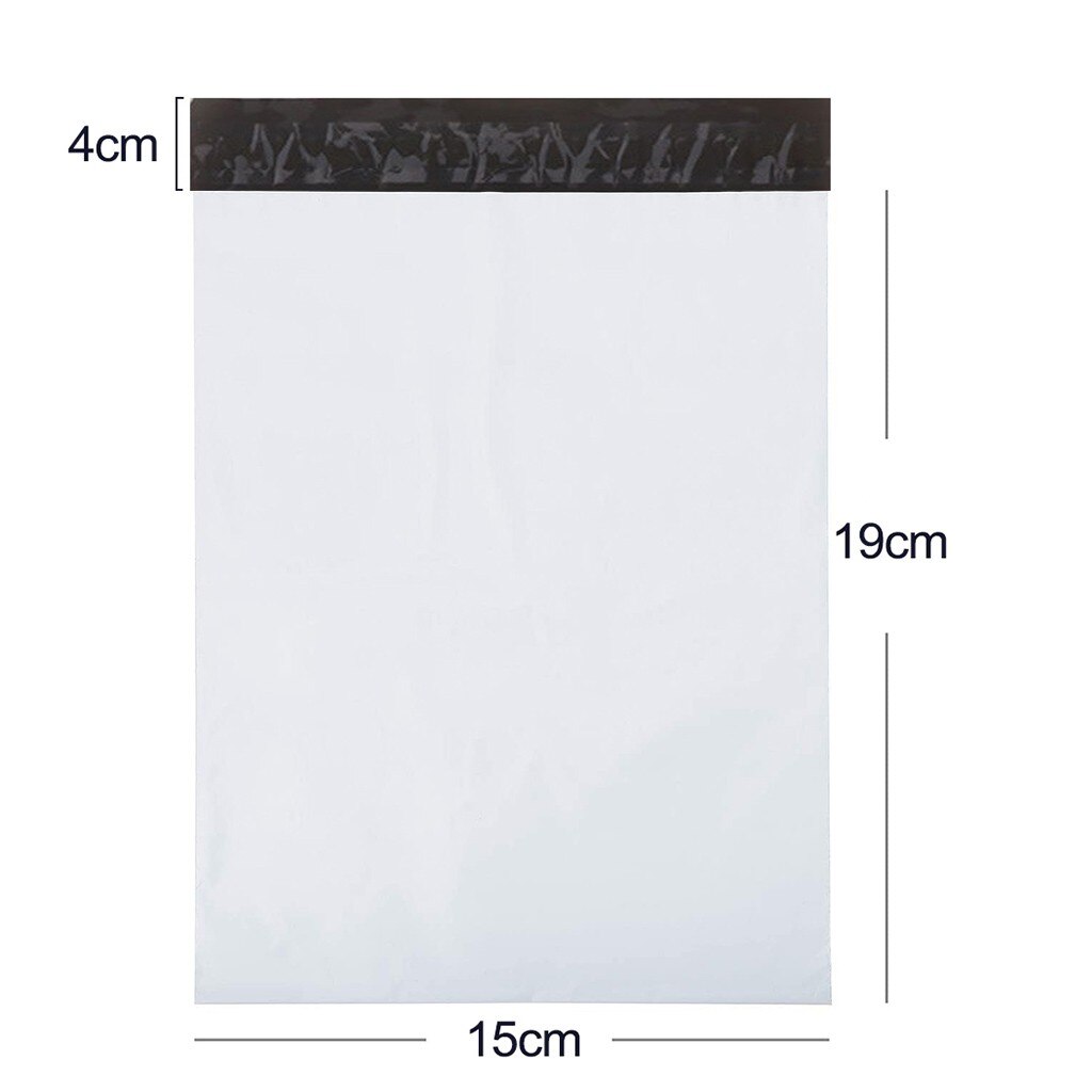100PCS Envelopes Bags with Self Adhesive Mailbag Waterproof Tear-Proof Plastic Courier Envelope Postal Bags (White): B