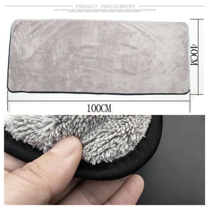 100*40CM microfibre voiture lavage serviette voiture détaillant serviettes Automobile polissage serviettes épaissir séchage nettoyage chiffon pour voitures soins