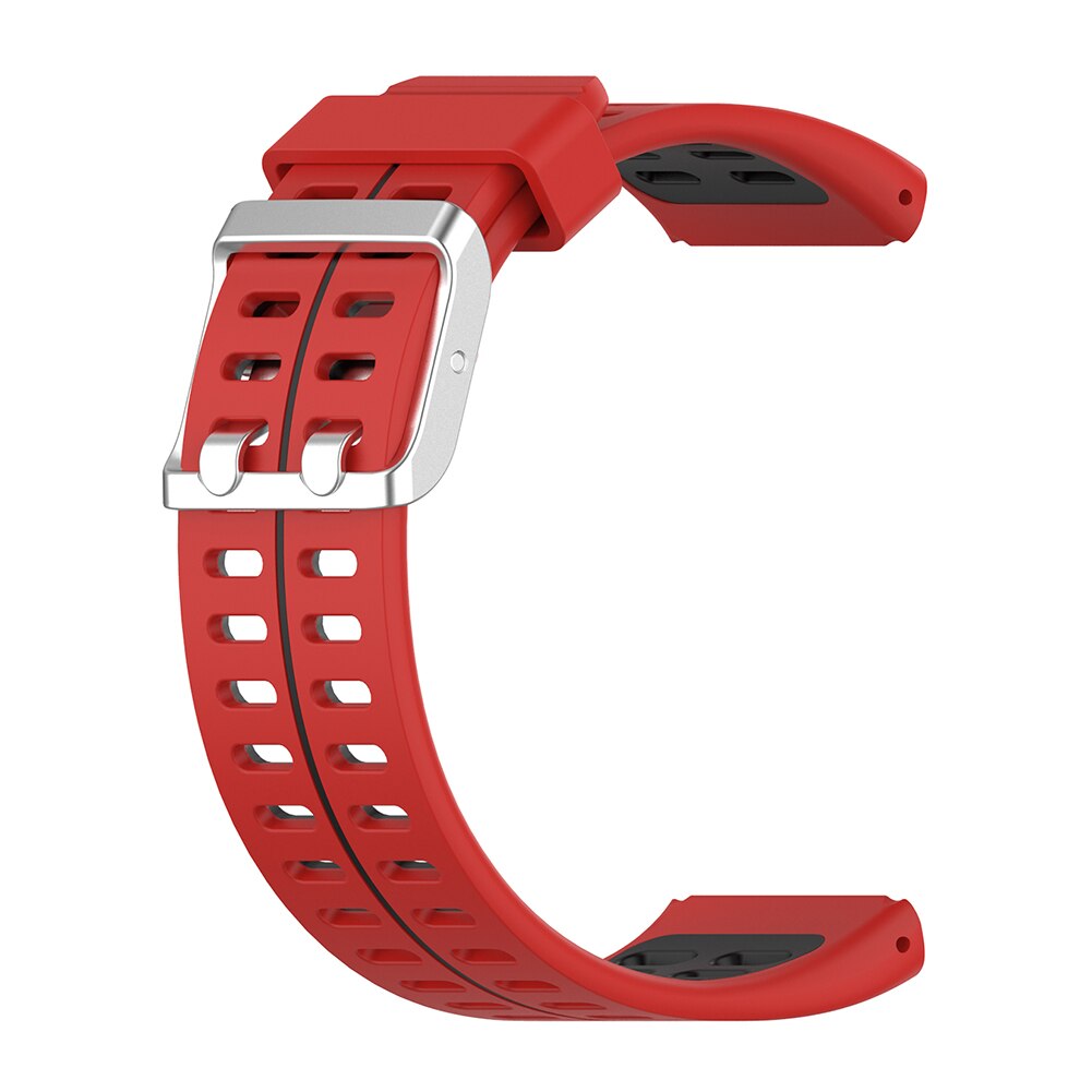 Horloge Band Vervanging Siliconen Outdoor Winkelen Dragen Accessoires Voor Polar V800 Gps Smart Armband Wrist Band: Red black