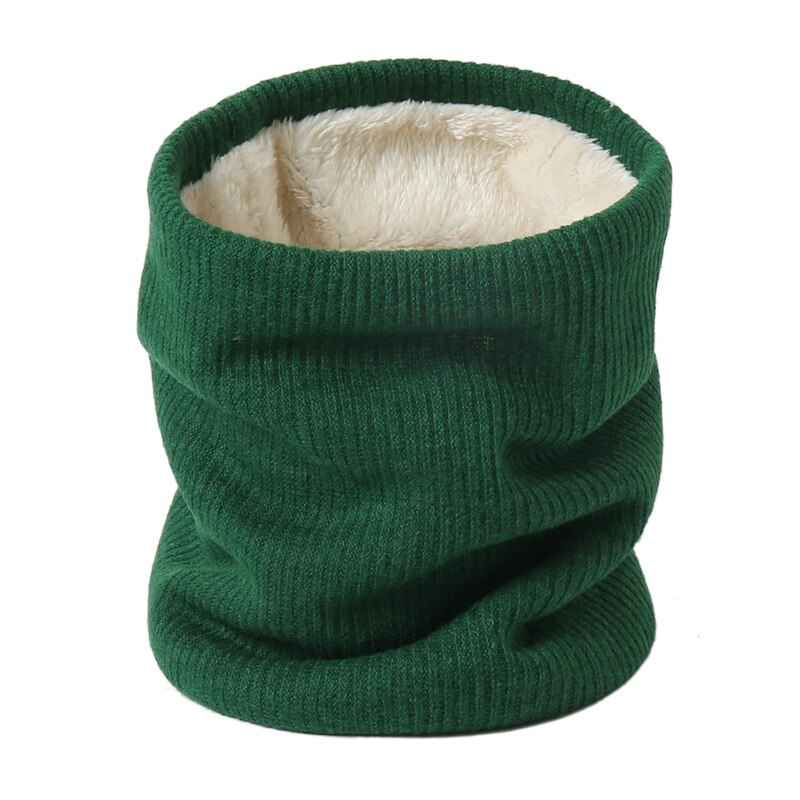 hiver femmes écharpe tricot foulard dame foulards anneau femme foulard cachemire imitation peluche hommes masque col écharpes: Green