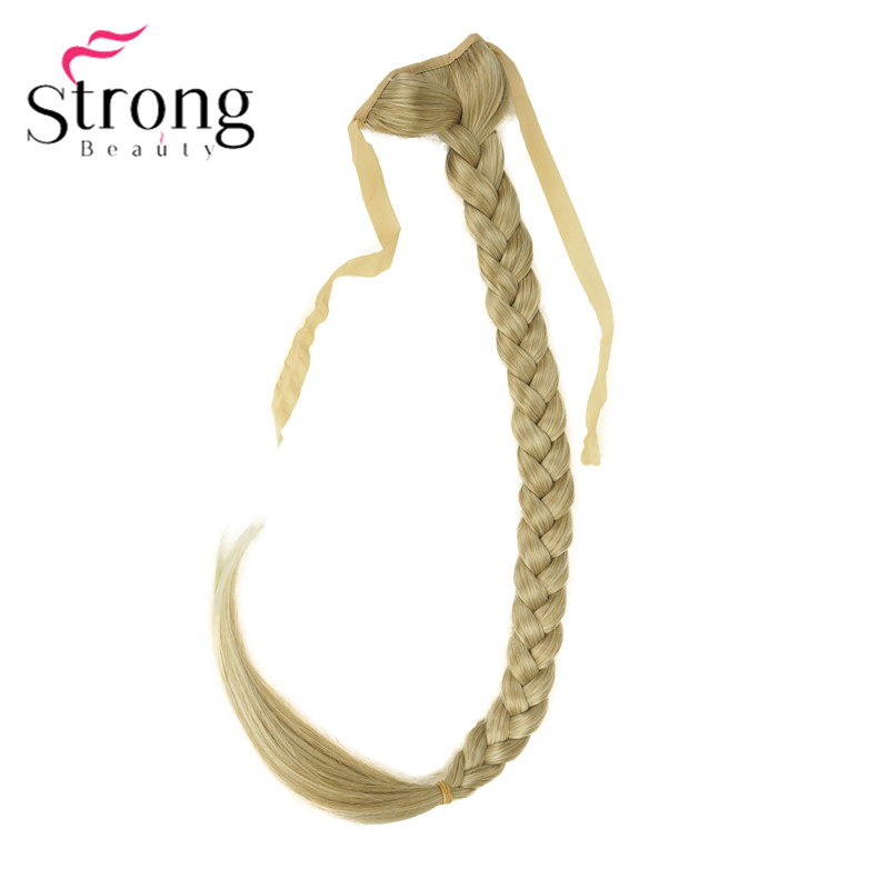 StrongBeauty Blonde Long Fishtail Braid Ponytail Extension Synthetic Clip In Hairpiece COLOUR CHOICES: 15BT613
