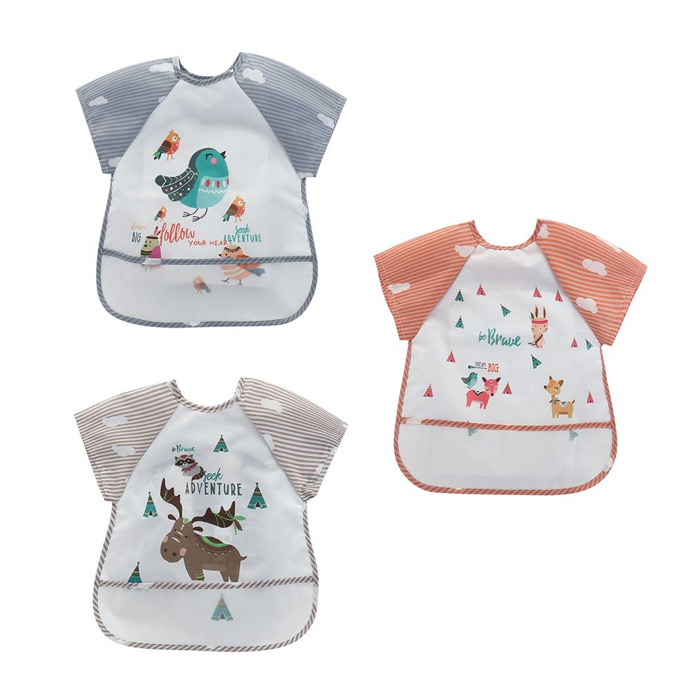 Bavaglini impermeabili per bambini colorati simpatici cartoni animati animali senza maniche bavaglini per neonati bavaglini per neonati Soft Touch bavaglini in tela Burp baberos bebe