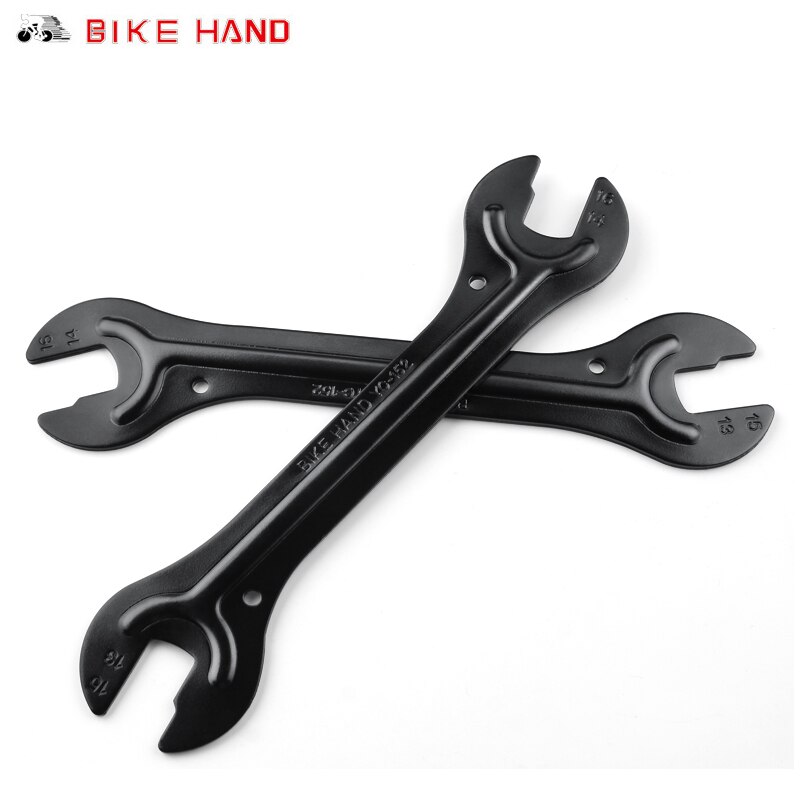 BikeHand 2pcs Bicycle Hub Cone Spanner Wrench 13/14/15/16mm Double Ends Dual Sizes Bike Repair Tools Cup Cone Bearing Bike Tools