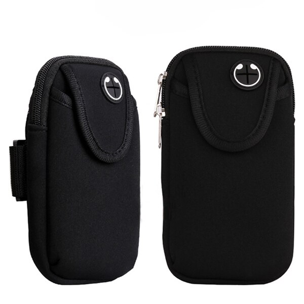 Sport Armband Phone Bag Cover Hardlopen Gym Arm Band Case Op De Voor Huawei Iphone 7 8 Plus X Xs samsung Waterdichte Sporttas: Blcak