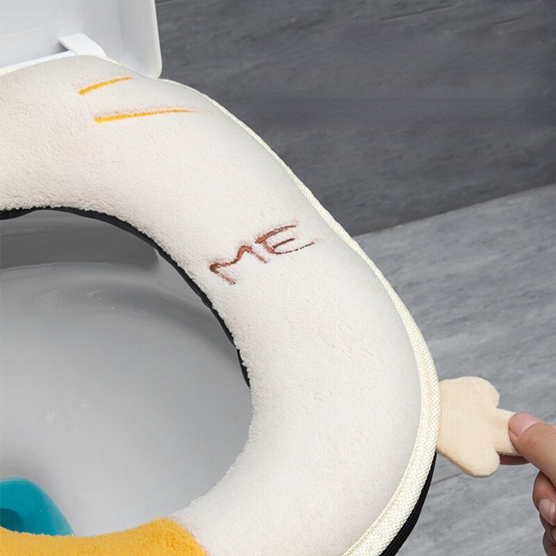 Winter Warm Toilet Seat Cover Met Handvat Universele Wc Kussen Dikker Pluche Toiletbril Ring Mat Badkamer Aceesories
