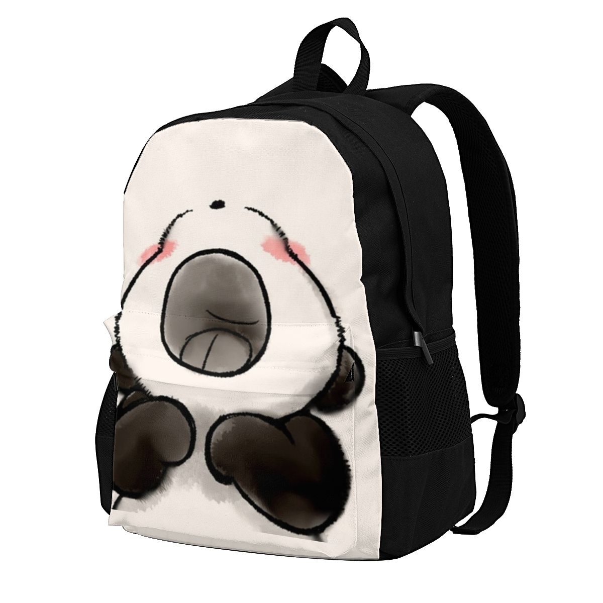Rucksäcke mit wütendem panda-motiv, pandamonium university-rucksack für teenager, schöne polyestertaschen: 7