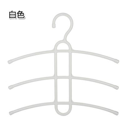 Magic Slip-resistant Plastic Drying Racks Fish Bone Multi-layer Clothes Hanger Wardrobe Organizer Clothing Support 2 Pieces/Lot: White