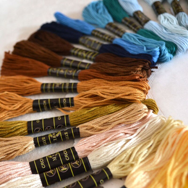 100 Colors Threads Line Polyester Cross Stitch Cotton Embroidery Thread Floss Sewing Skeins Craft Knitting Spiraea