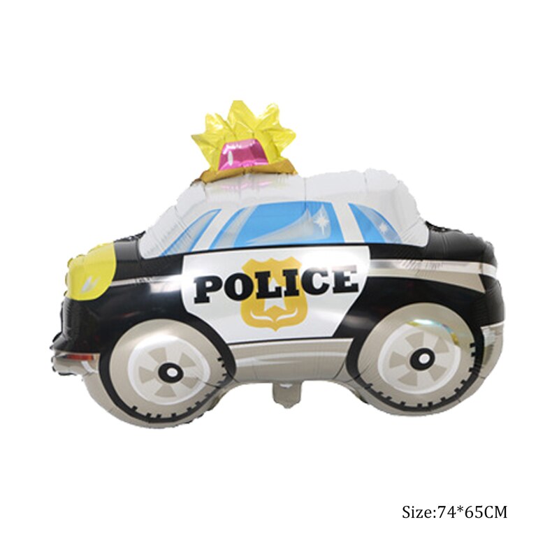 nouvel an enfant dessin animé voiture camion de pompier feuille ballons joyeux anniversaire fête décorations garçon fête bricolage voiture Ballon noël déco: Police