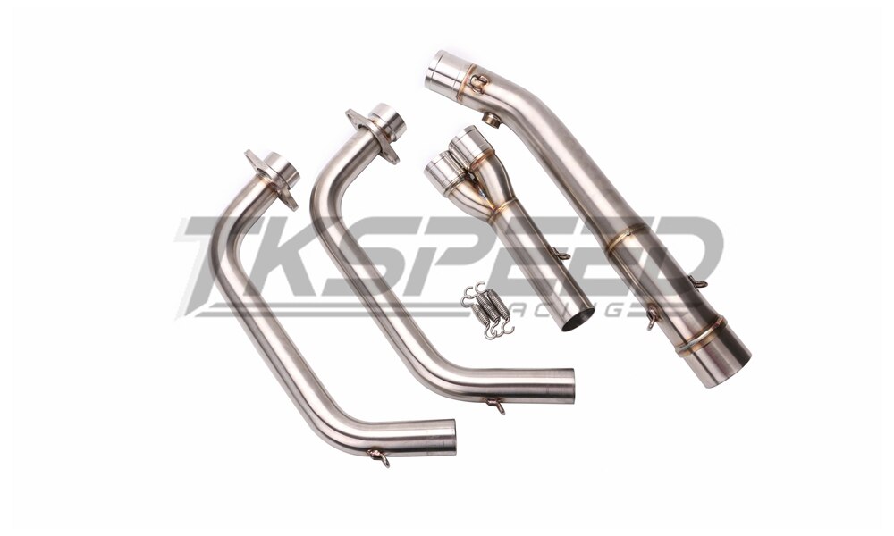 Motorcycle Accessories Full Exhaust System Pipe Middle Pipe Slip On For YAMAHA R25 R3 Without Exhaust: Exhuast