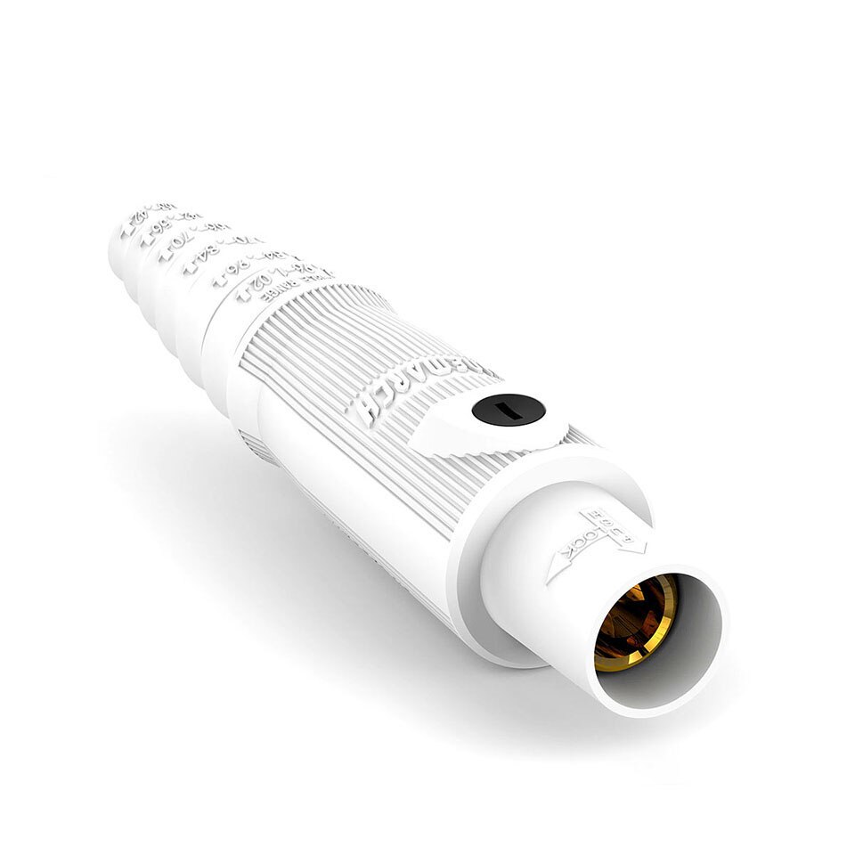 R-LOK 400A Female Plug American Standard Single Pole Power Connector Compatible with Camlock: White