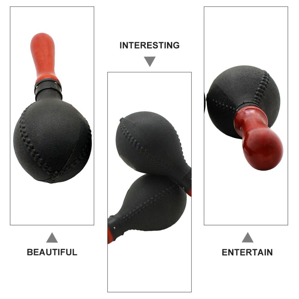 2 PCS Plastic Maracas Durable Funny Potable Small Rattle Shaker Plastic Maracas Toy Percussion Toys Noisemaker for Home