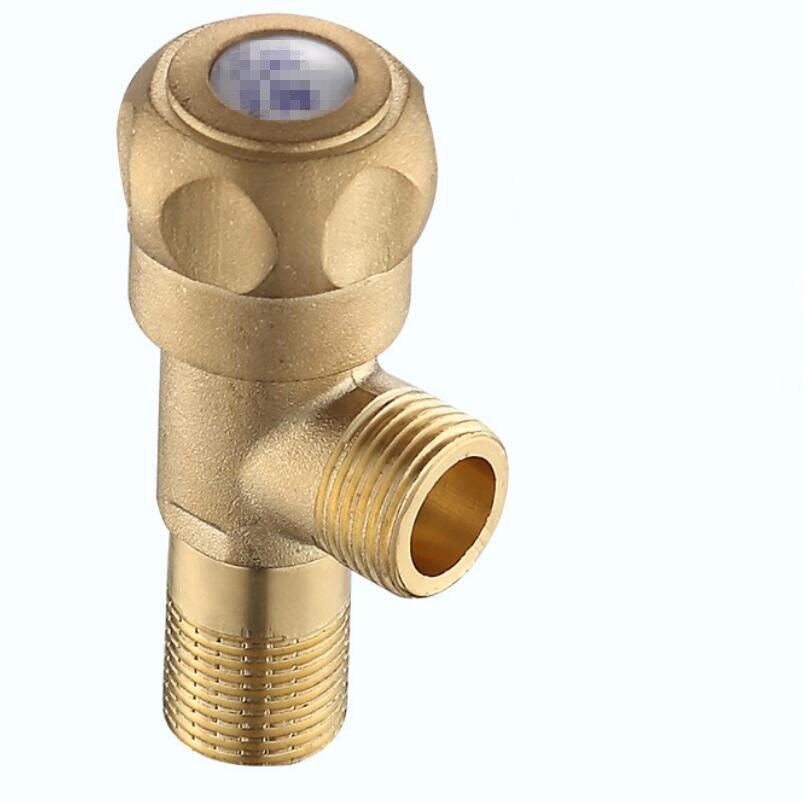 Válvula triangular de cobre pulido, válvula triangular de cobre, válvula de entrada de calentador de agua de inodoro, Color primario: BL