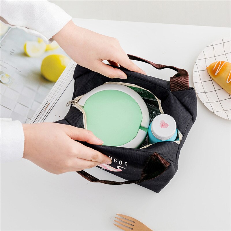 Flamingo Picnic Bag For Lunch Portable Fridge Bags Waterproof Thermal Food Warm Keeper Bag Outdoor Multifunction Insulated Tote