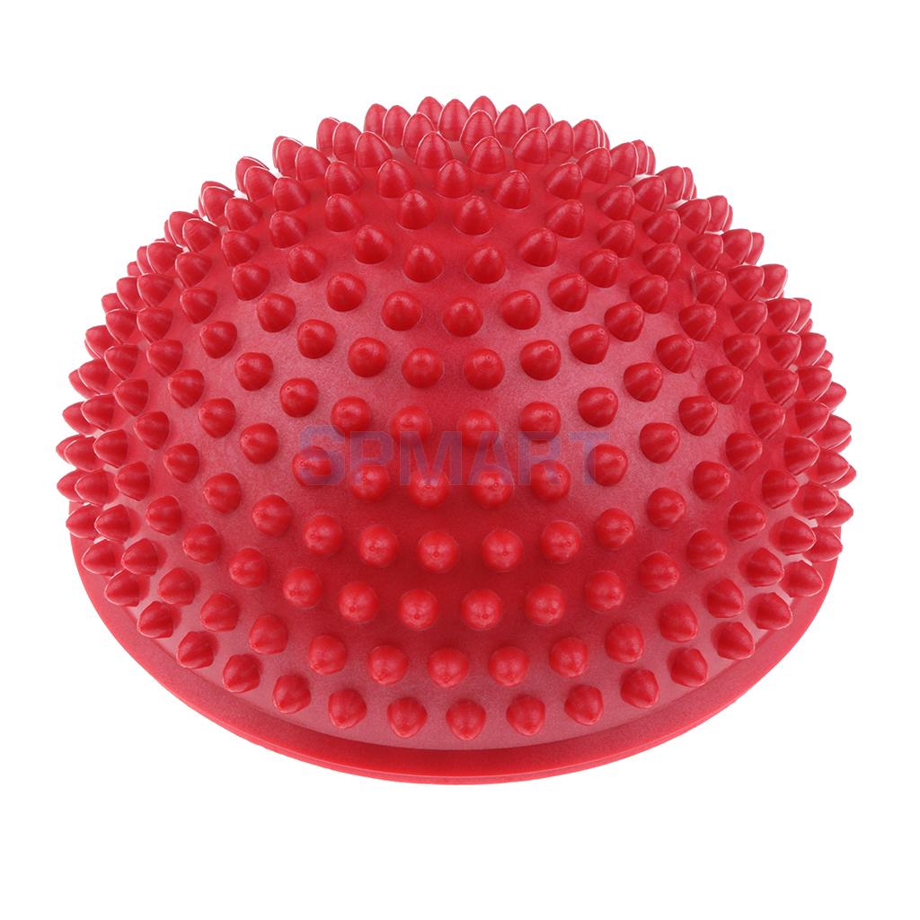 Hedgehog Style Balance Pod - Inflated Stability Wobble Cushion - Exercise Fitness Core Balance Disc for Kids Adult Outdoor Toys: Red